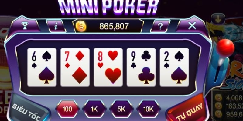 Chơi Mini Poker Rikvip với bí quyết cực hay